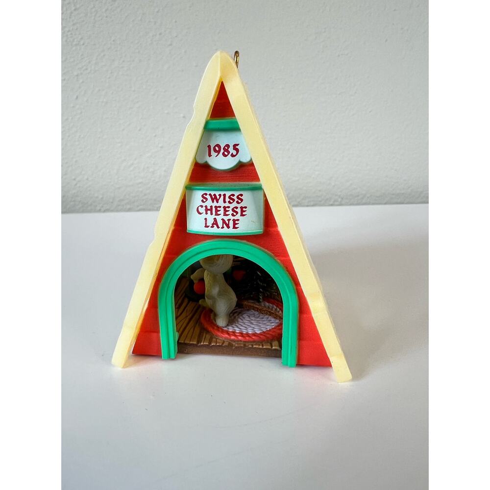 Hallmark Holiday Magic Lighted Ornament Swiss Cheese Lane 1985 QLX706-5